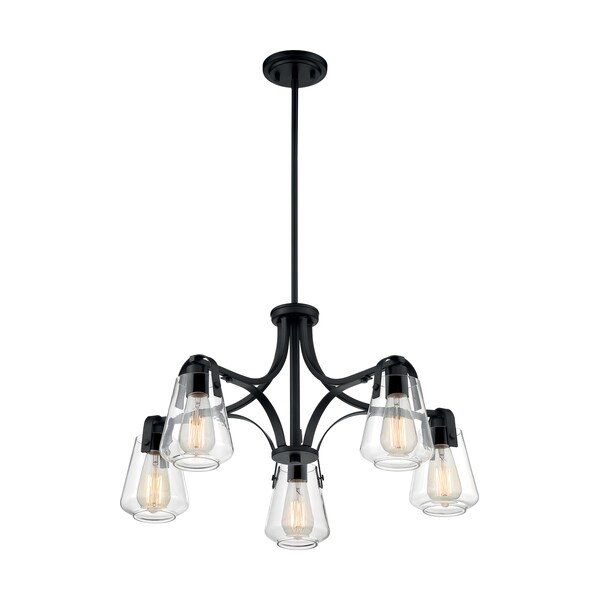 Nuvo Fixture, Chandelier, 5-Lght, Incandescent, 60W, 120V, A19, Medium Base, Shade Material: Glass 60/7105 - main
